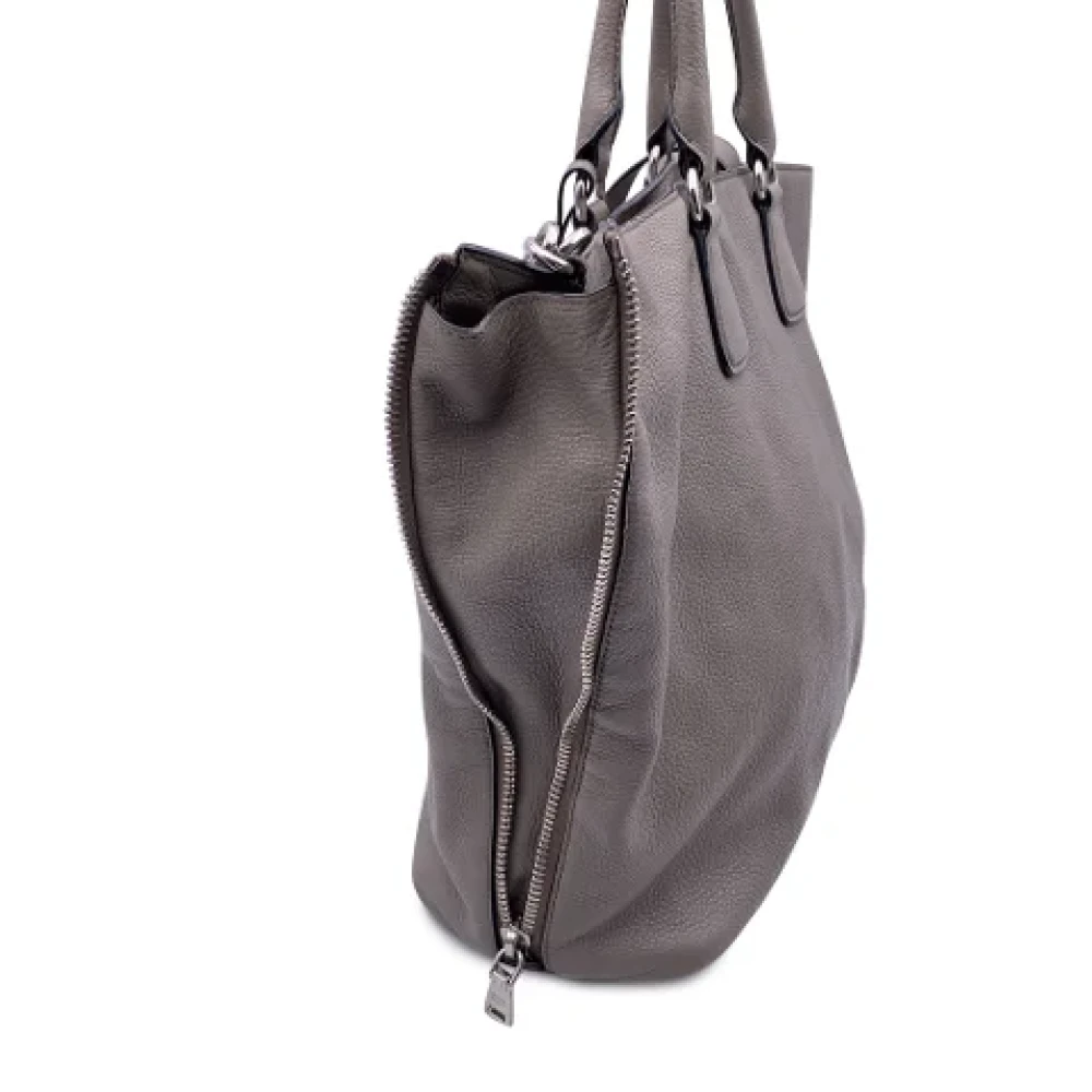 Prada Vintage Pre-owned Leather prada-bags Gray Dames