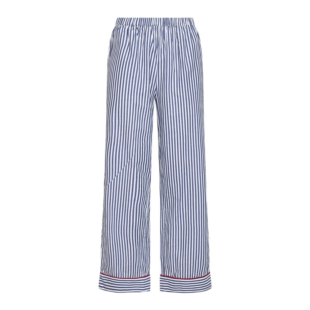 Mc2 Saint Barth Women's Blue Rtw... - Wide Trousers - S - Trousers