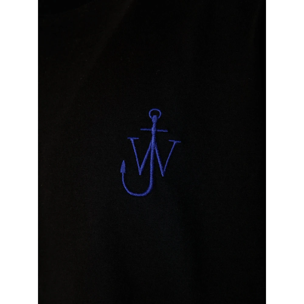 JW Anderson Anker Borduurwerk Achterprint T-shirt Black Heren