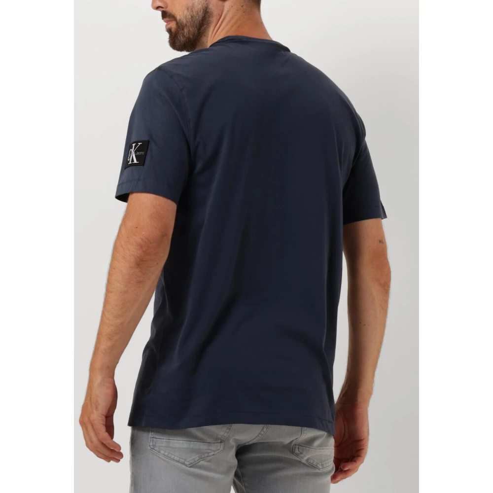 Calvin Klein Heren Badge Regular Tee Blue Heren
