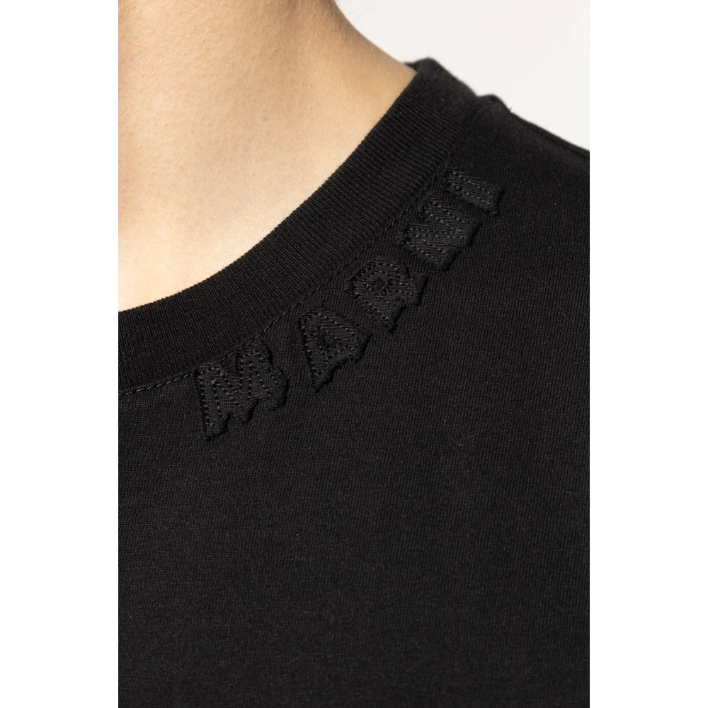 Marni T-shirt met logo Black Heren