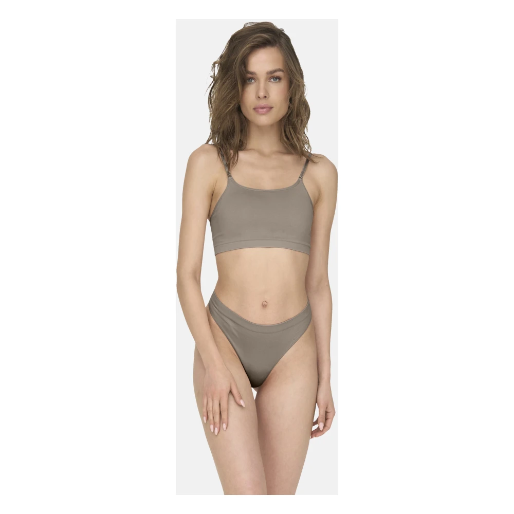 Only Moderne Ribless Dames String Pak Gray Dames