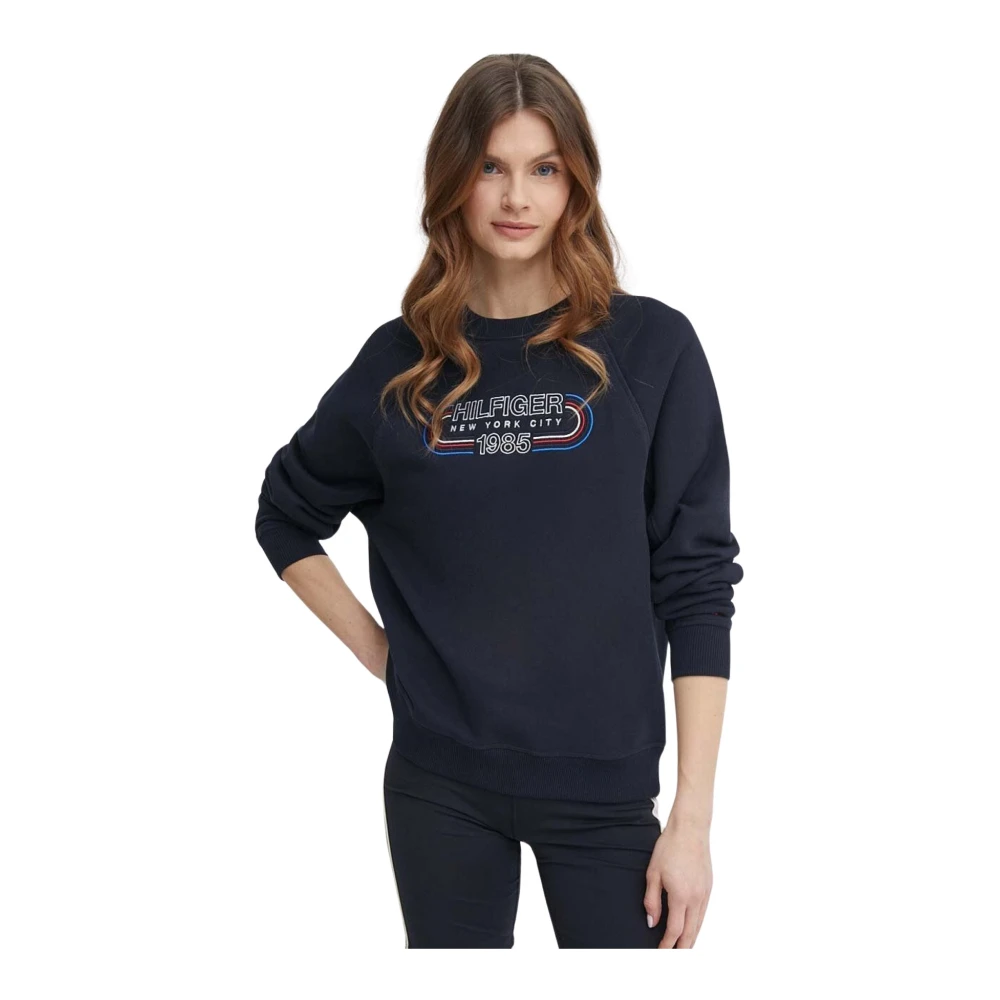 Tommy Hilfiger Geborduurde Logo Sweater 1985 Blue Heren