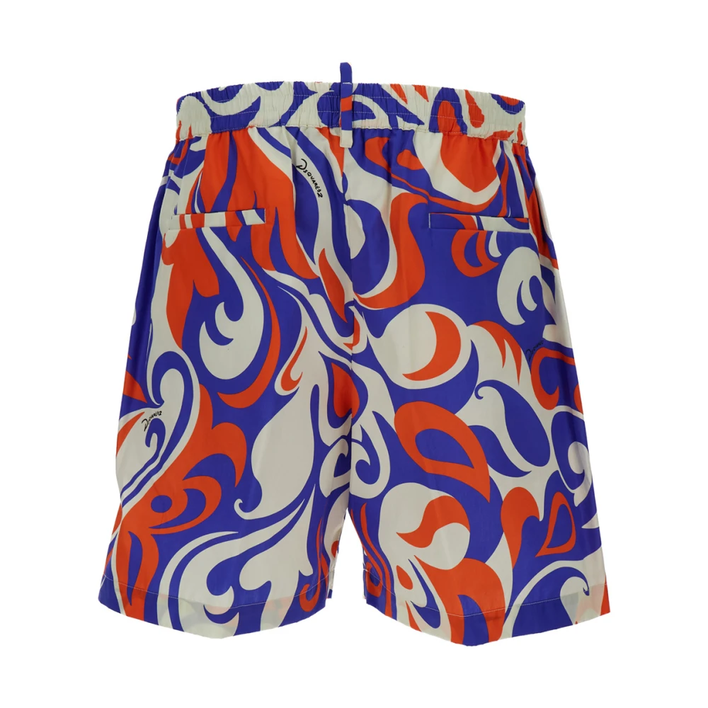 Dsquared2 Multikleur Beach Waves Boxer Shorts Multicolor Heren