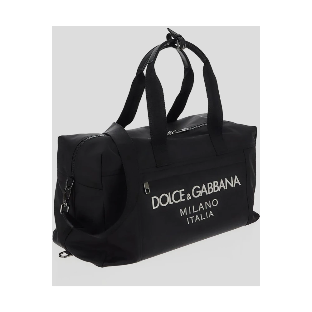 Dolce & Gabbana Stijlvolle Nylon Holdall Tas Black Heren
