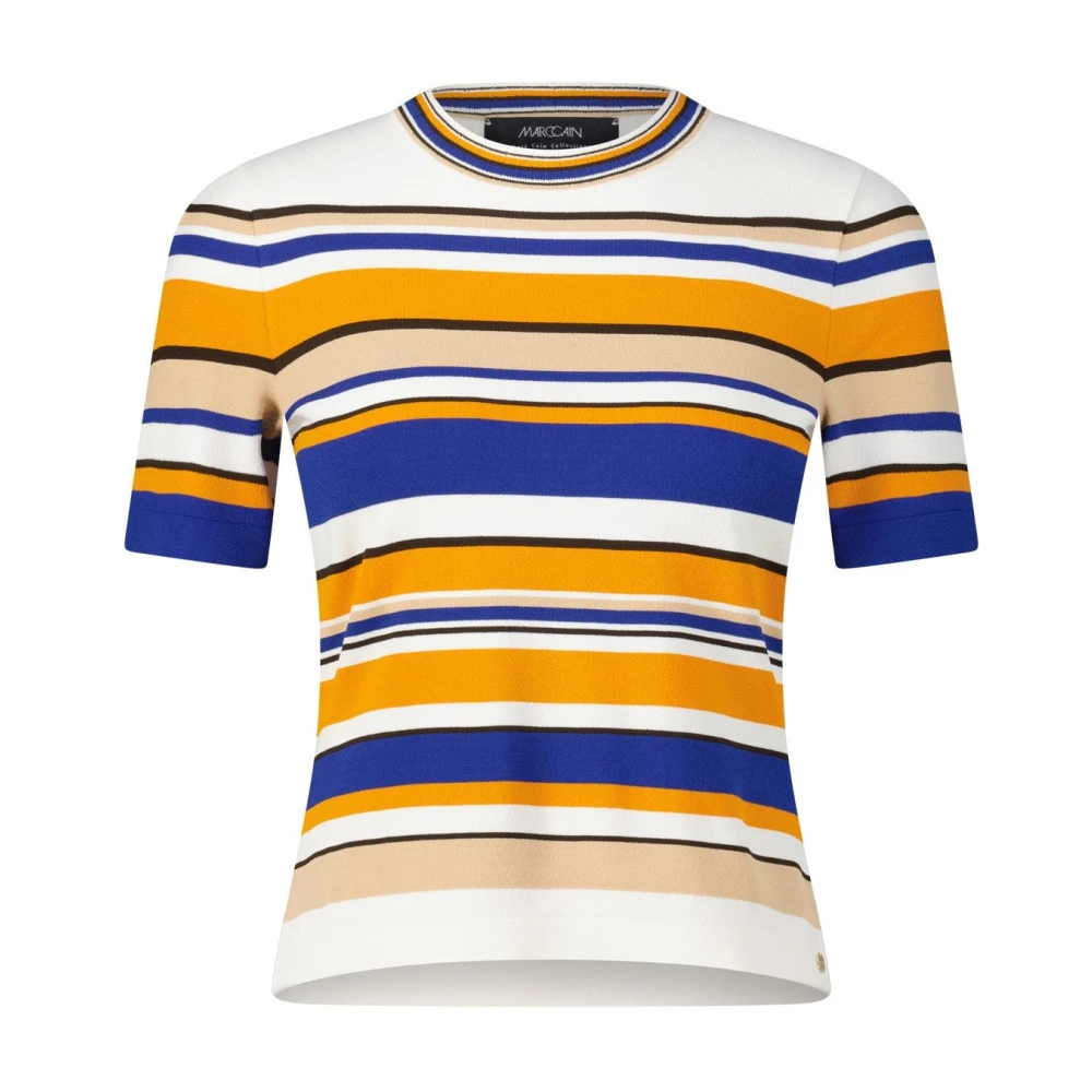 Marc Cain Gestreept T-shirt met ronde hals Multicolor Dames