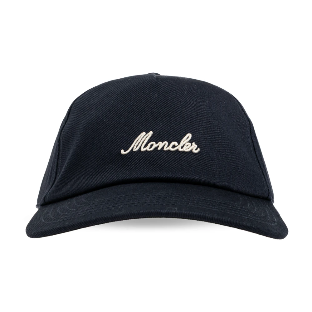 Moncler Men's Blue Cotton Gabardine Baseball Cap