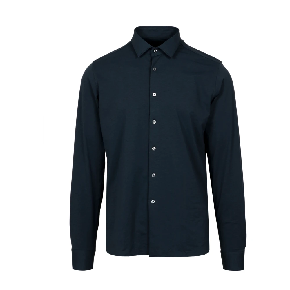 RRD Katoenen overhemd met lange mouwen en kraag Blue Heren