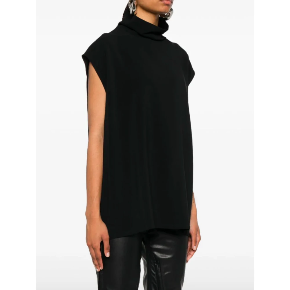 Rick Owens Zwarte T Top voor Mannen Black Dames