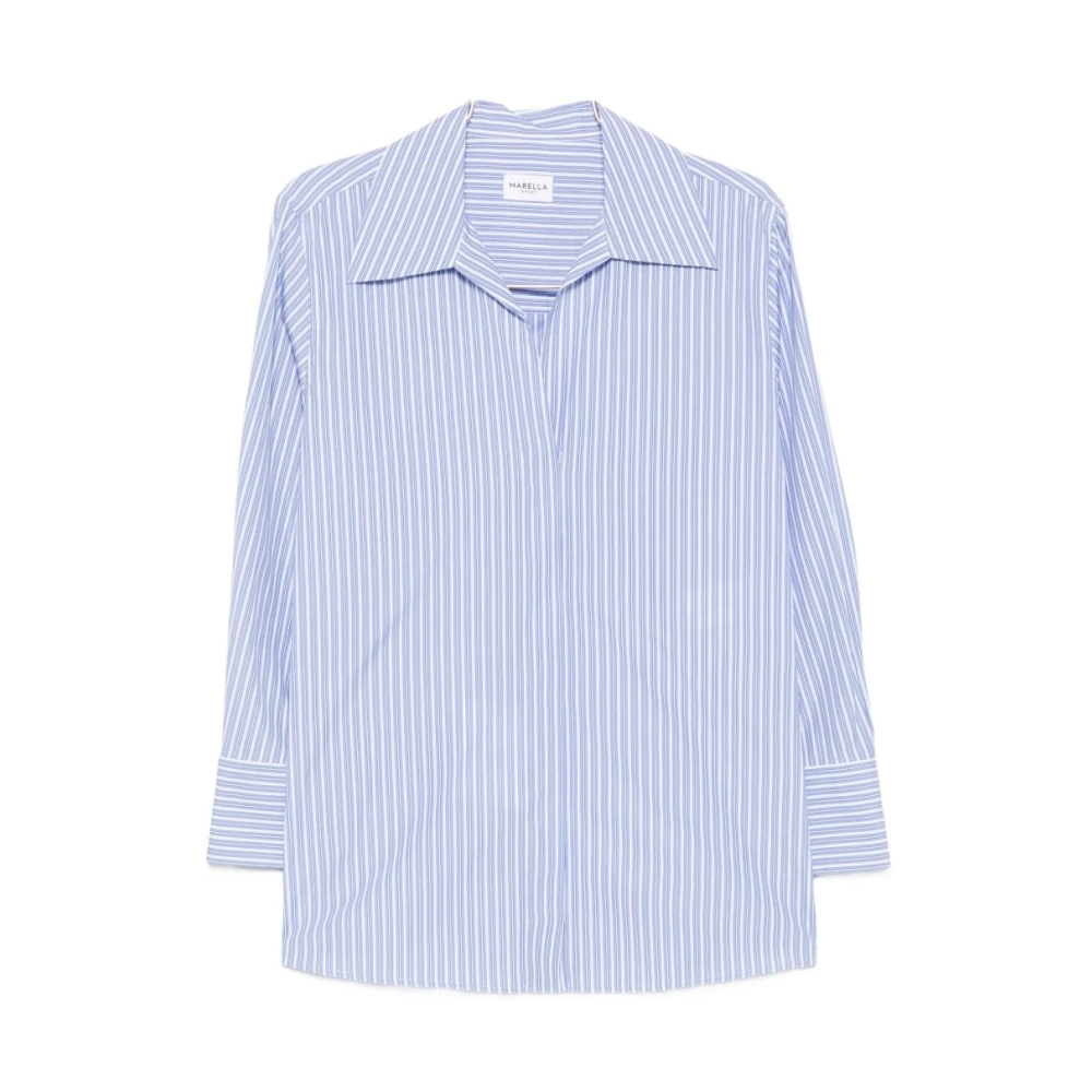 Marella Women's Blue Shirts, L, Shirts