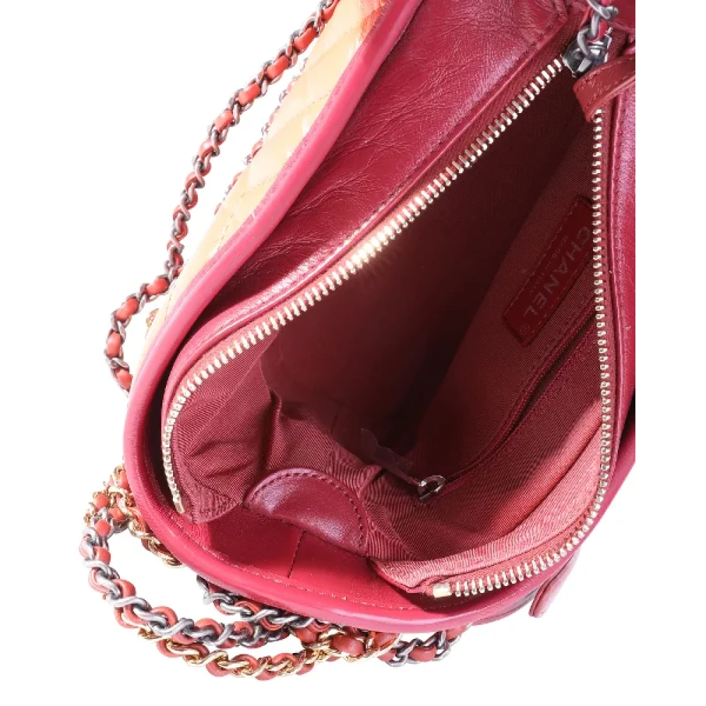 Chanel Vintage Pre-owned Leather crossbody-bags Orange Dames