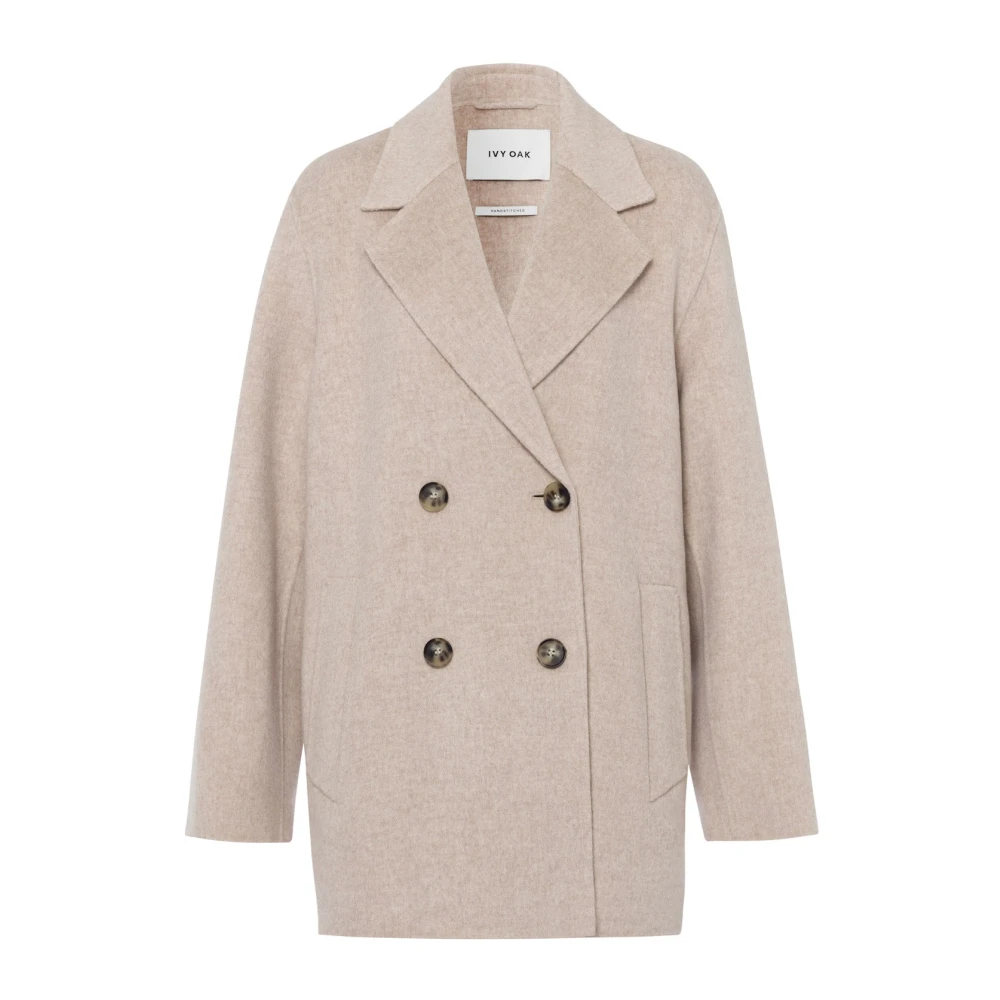 IVY OAK Zachte Wollen Jas Licht Zand Beige Dames