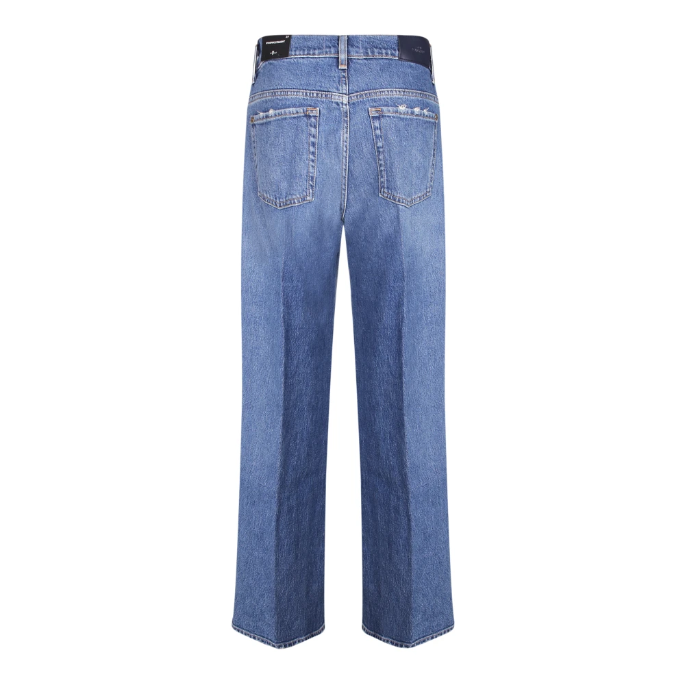 7 For All Mankind Straight Fit Jeans, Female, W28, Straight Jeans Blue