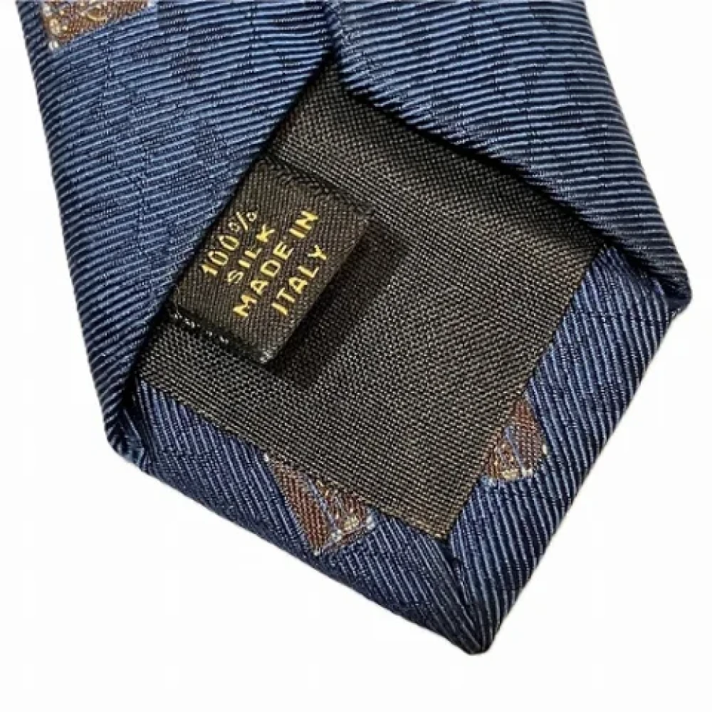 Louis Vuitton Vintage Pre-owned Silk home-office Blue Heren
