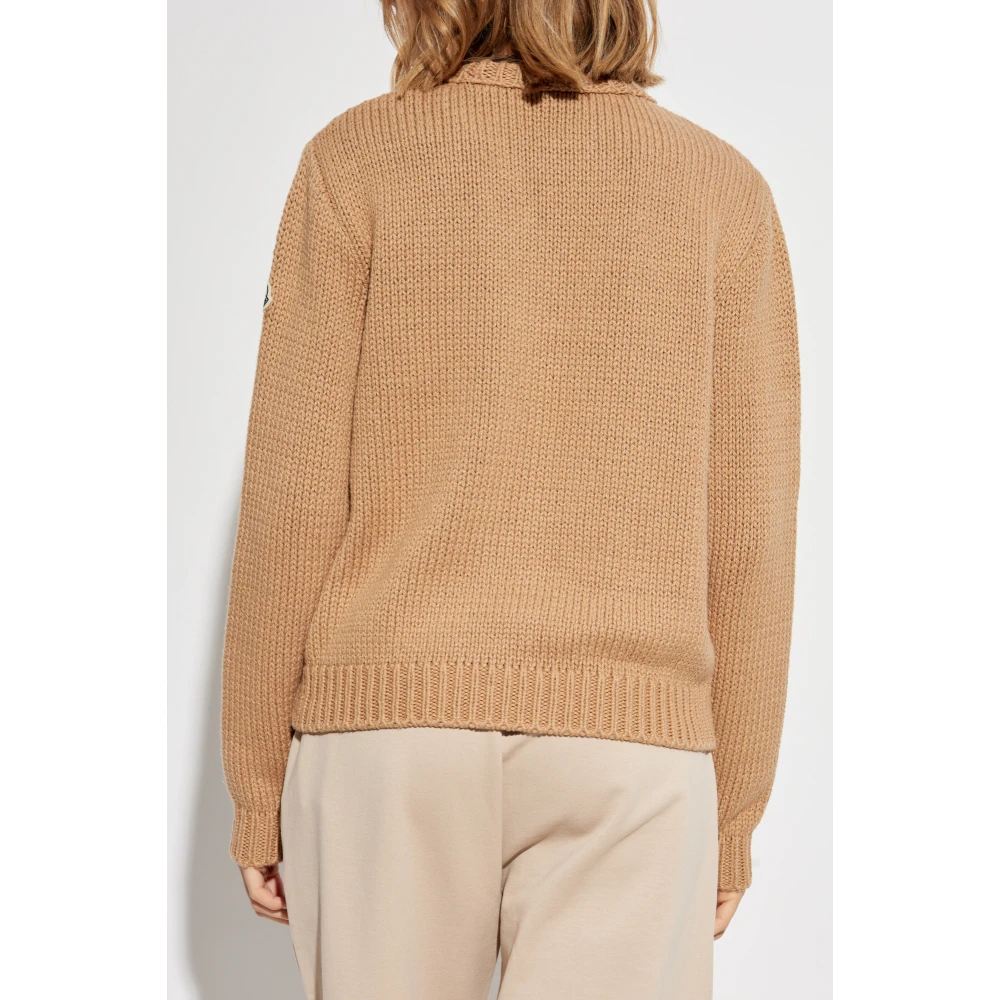 Moncler Gebreide trui met patroon Beige Dames