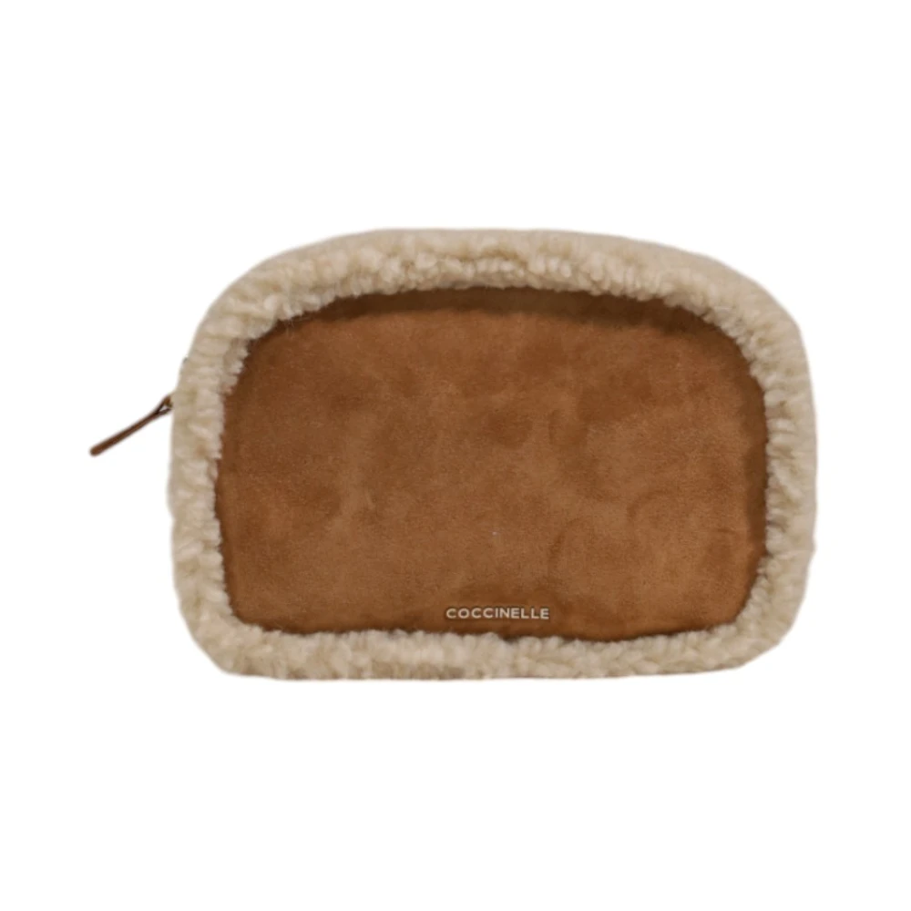 Coccinelle Shearling Eco Tas Herfst Winter Collectie Brown Dames