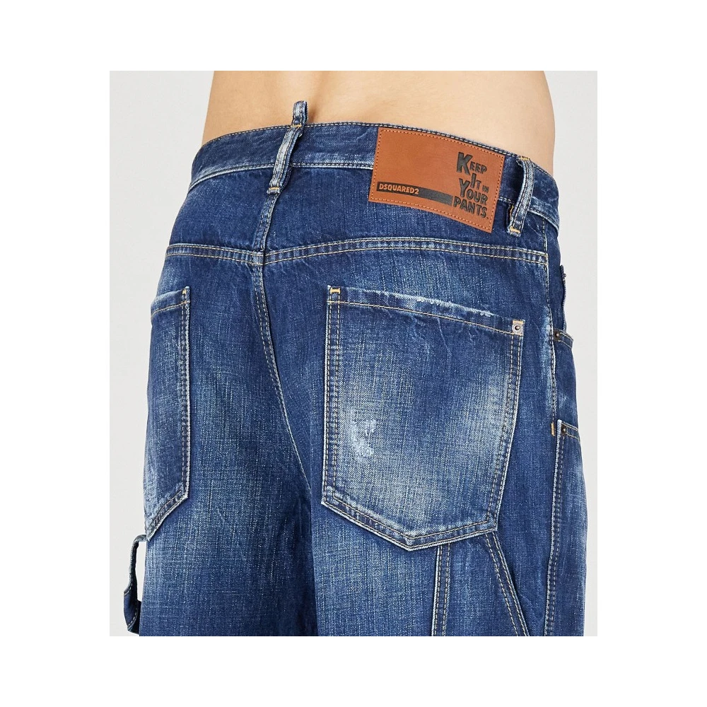 Dsquared2 Losse Carpenter Jeans in Donkerblauw Blue Heren