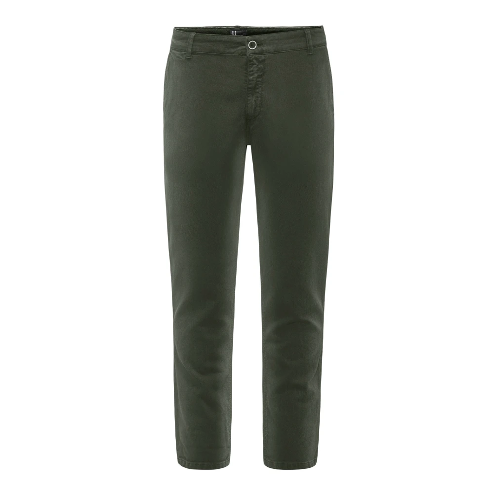 BomBoogie Stretch Katoen Gabardine Chino Broek Green Heren