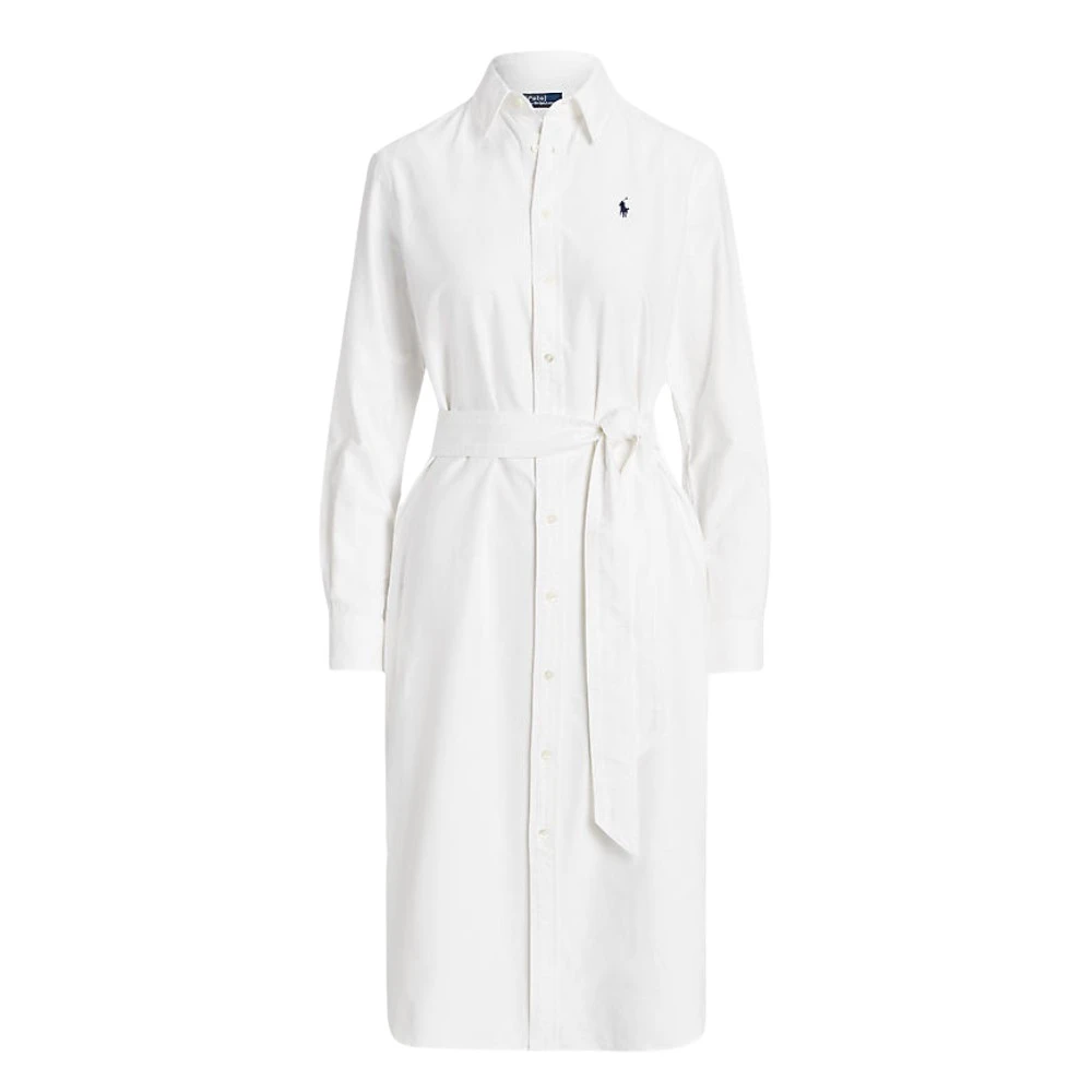 Polo Ralph Lauren Women's White Shirt Dresses, M, Elegant Dress
