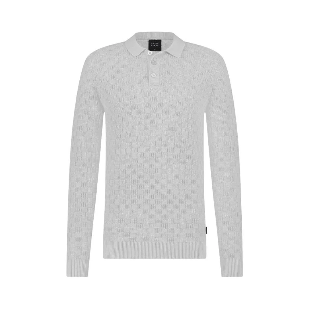 Saint Steve Witte Mickey Stijl Shirt Gray Heren