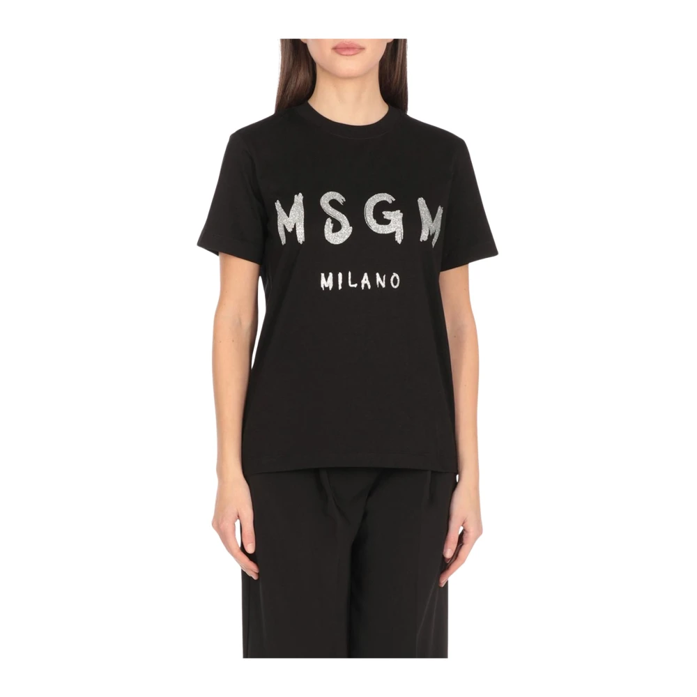 Msgm - Tops > T-Shirts - Black - Msgm - Modalova