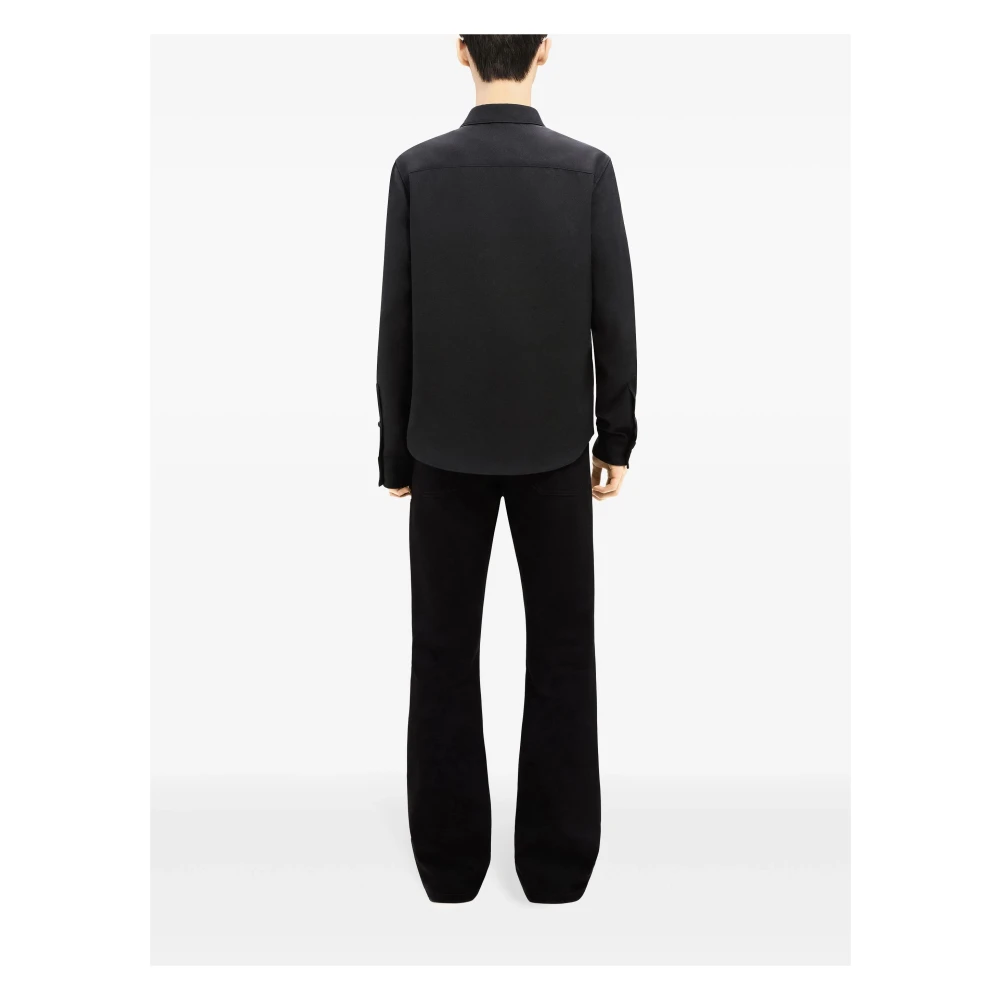 Courrèges Zwarte Twill Shirt met Pijpzak Black Heren