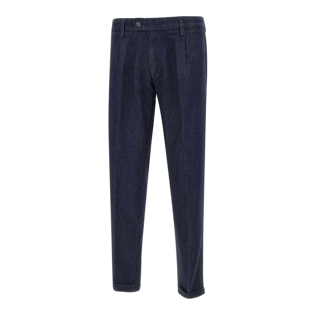 Re-Hash Donkerblauwe Heren Zijden Denim Jeans Blue Heren