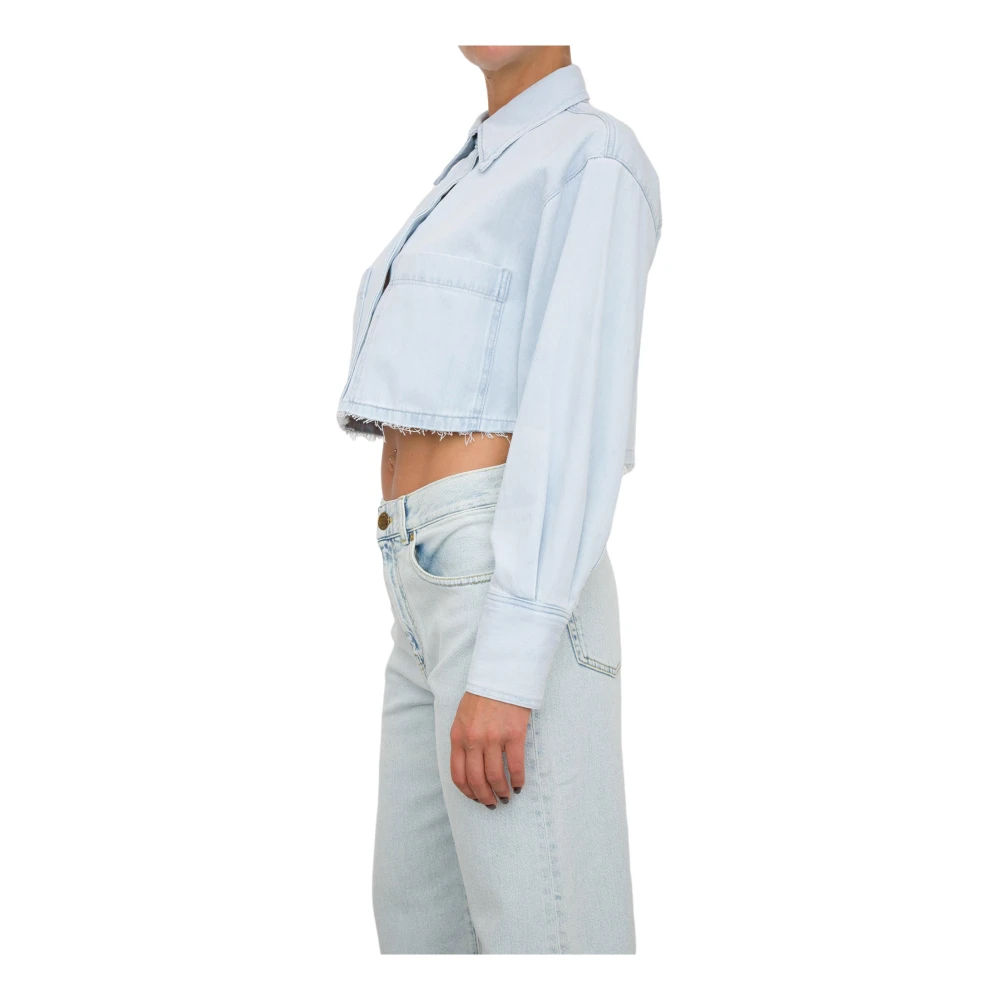 pinko Denim Blauw Overhemd Blue Dames