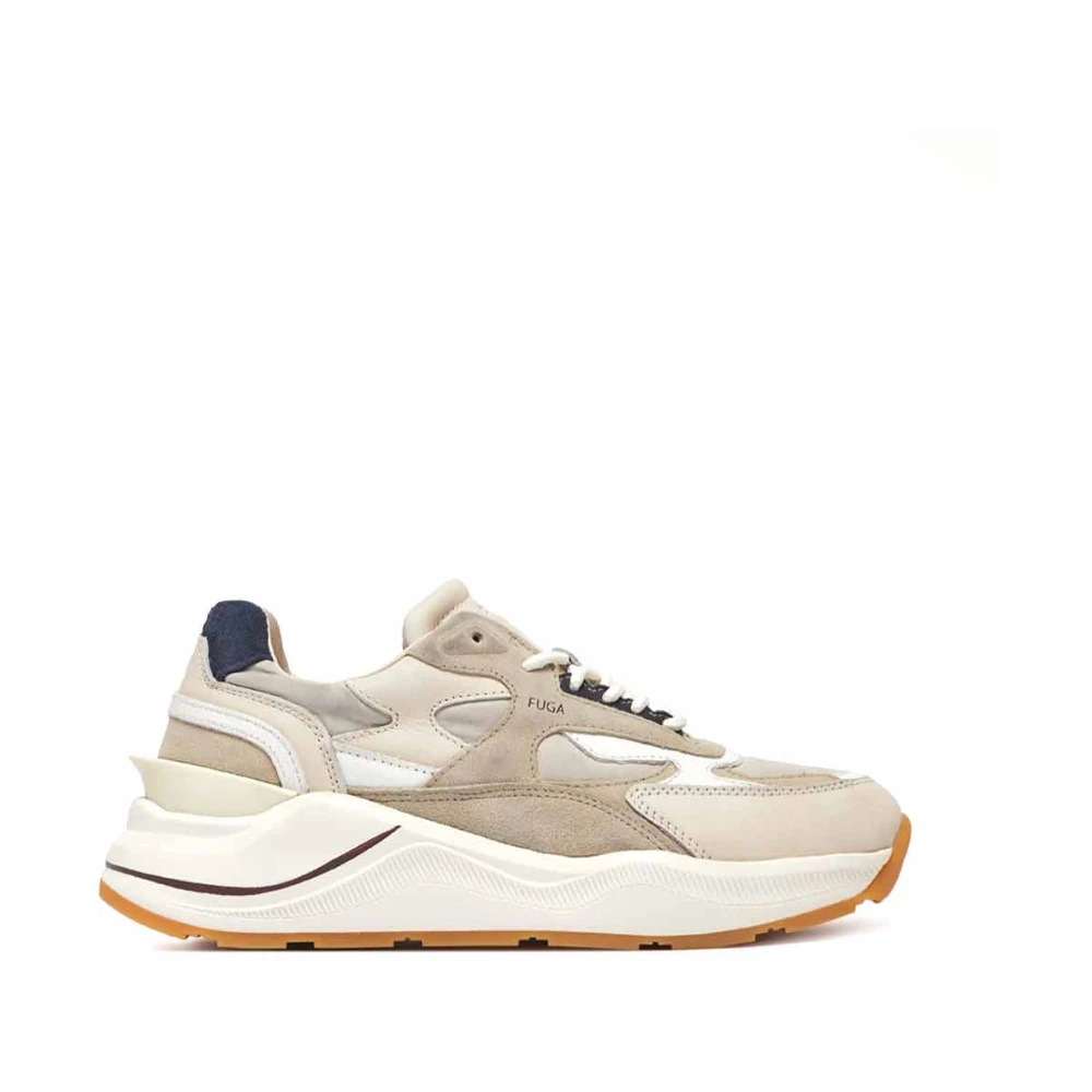 D.a.t.e. Witte Leren Sneakers Suède Dames Schoenen Veelkleurig Multicolor