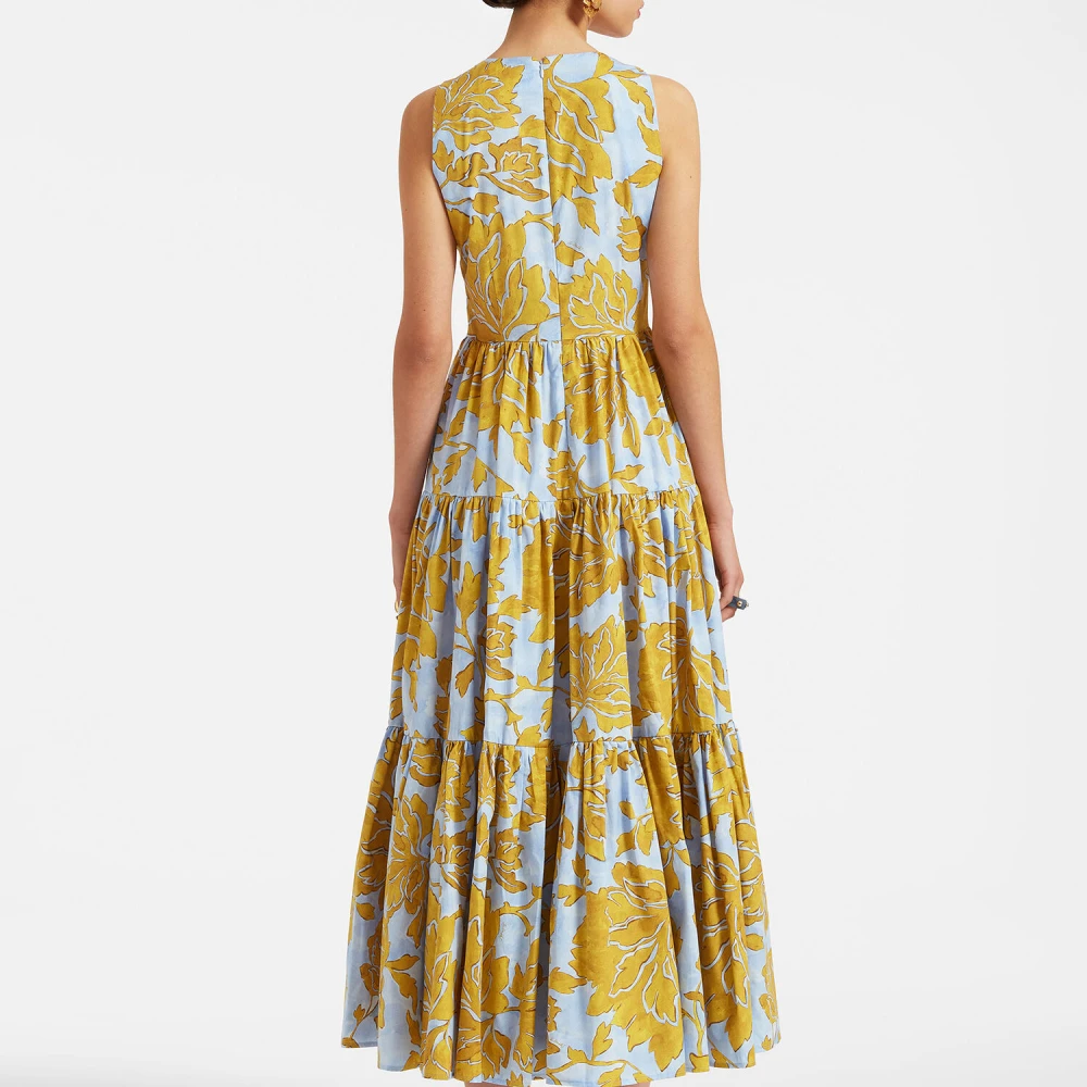 La DoubleJ Volumineuze Mouwloze Grote Jurk Multicolor Dames