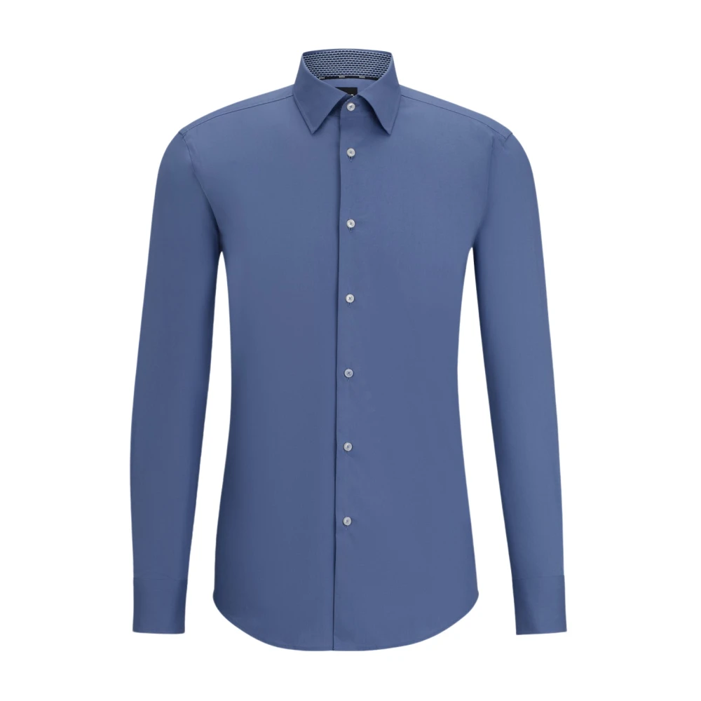 Hugo Boss Slim Fit Katoenen Stretch Overhemd Blauw Blue Heren