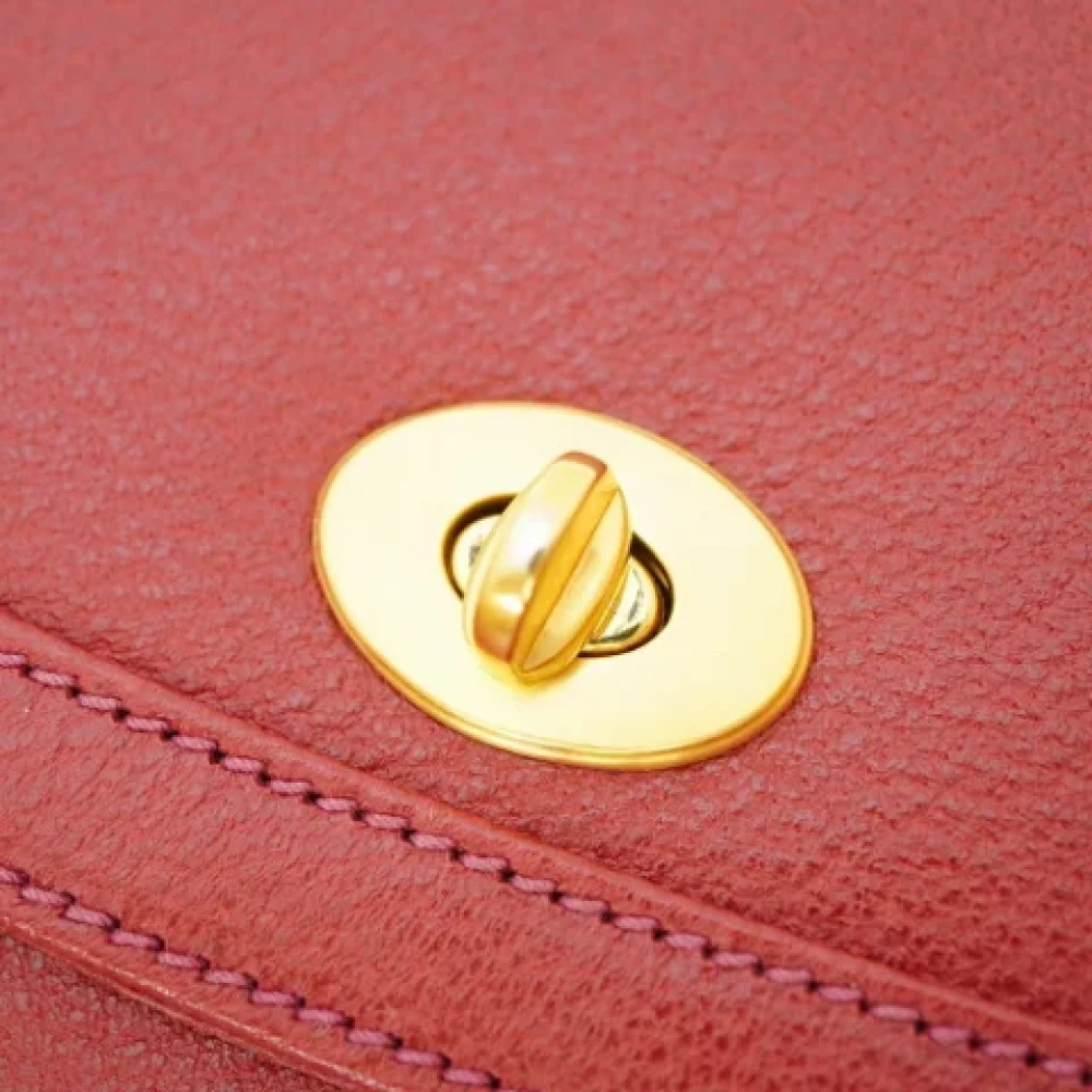 Gucci Vintage Pre-owned Fabric gucci-bags Red Dames