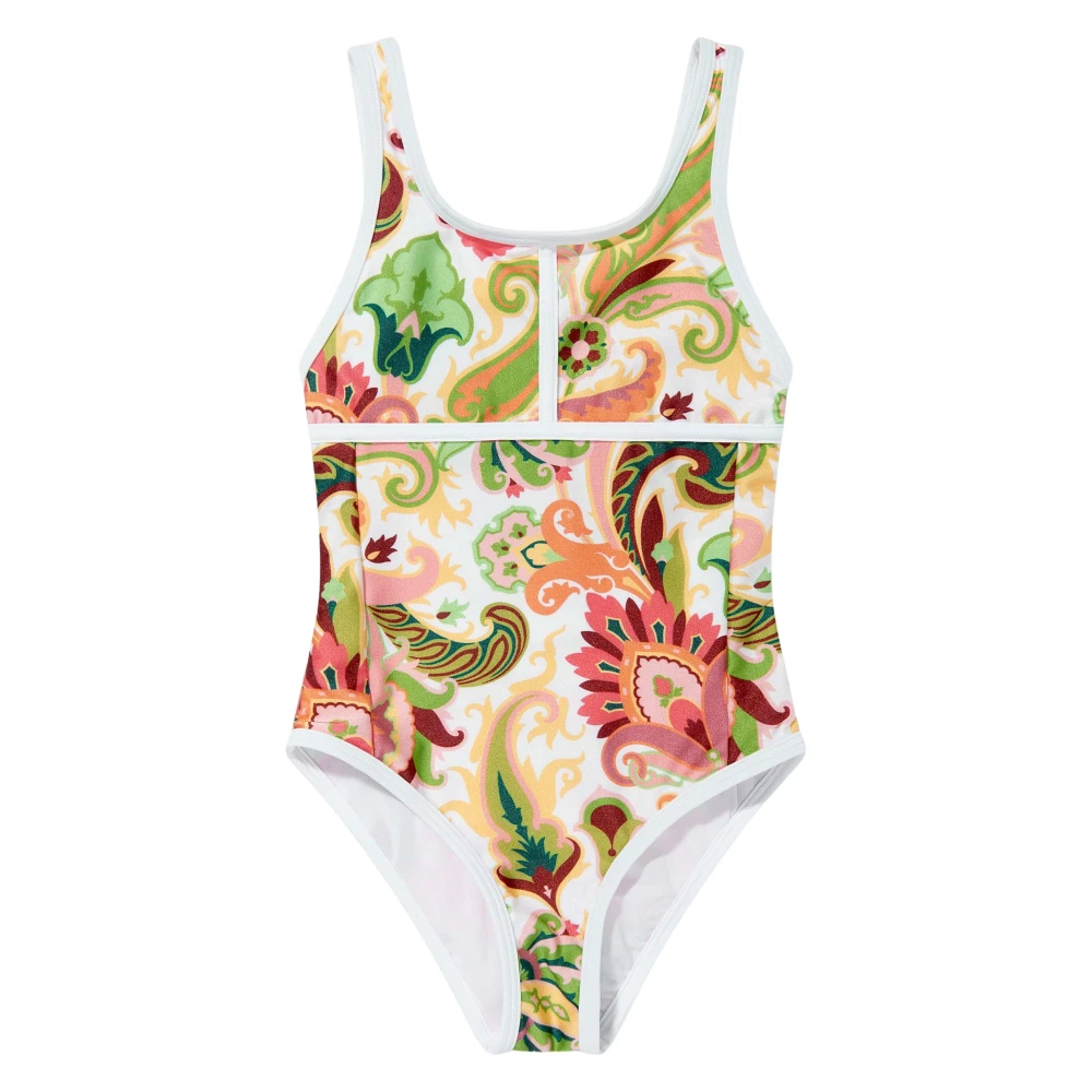 Etro Girls Multicolor Paisley Print Swimsuit In Multicolour - Kids Swimsuits - 14 Y - Kids
