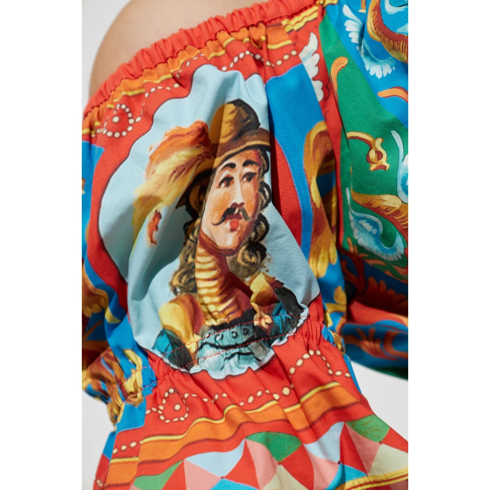 Dolce & Gabbana Korte top met print Multicolor Dames