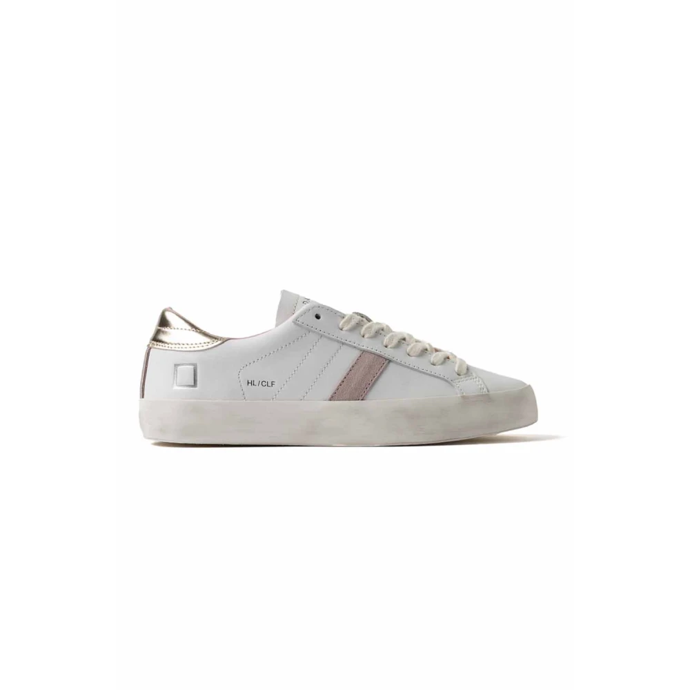 D.a.t.e. suède sneakers met gouden details Dames Schoenen Wit