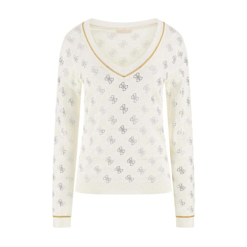 Knitwear > V-neck Knitwear - - Guess - Modalova
