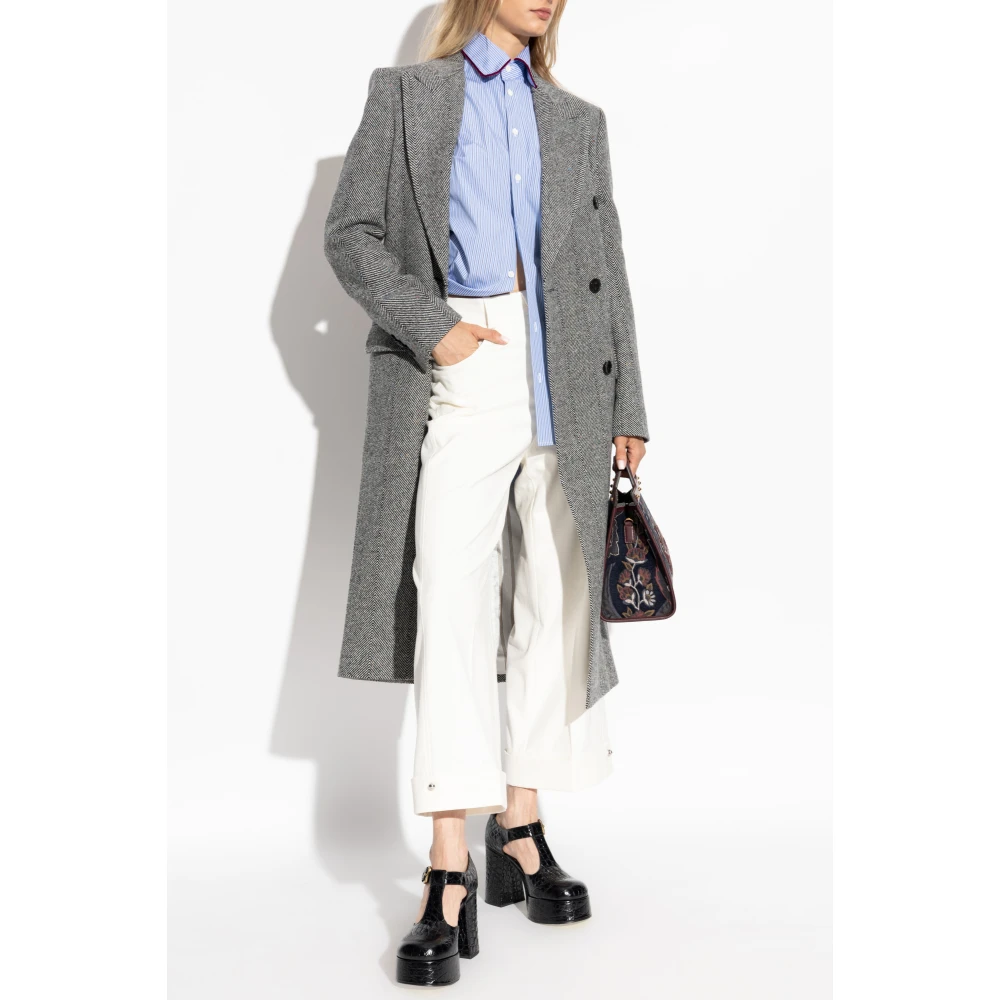 ETRO Wollen jas Black Dames