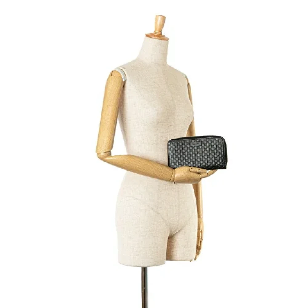 Gucci Vintage Pre-owned Leather wallets Black Dames