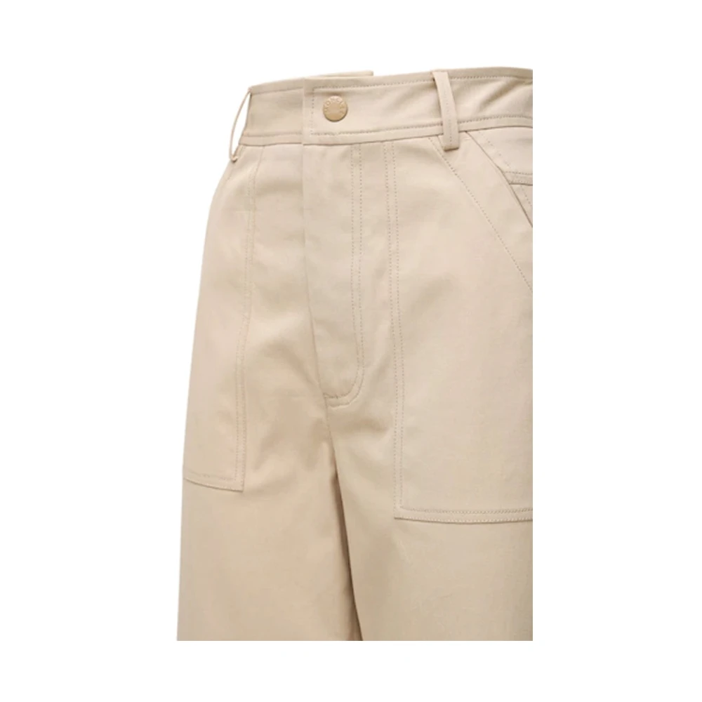 Moncler Culottes in katoen-elastaanmix Beige Dames