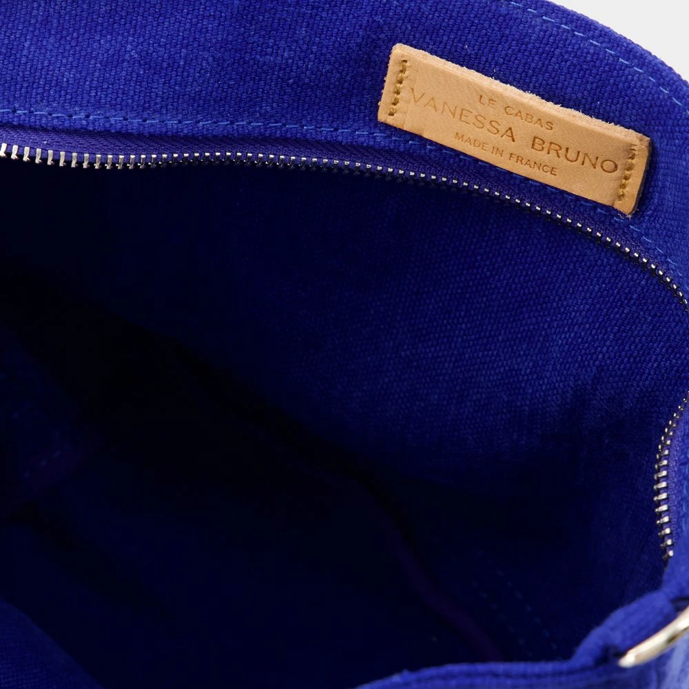 Vanessa Bruno Blauwe Linnen Shopper Tas met Strass Blue Dames