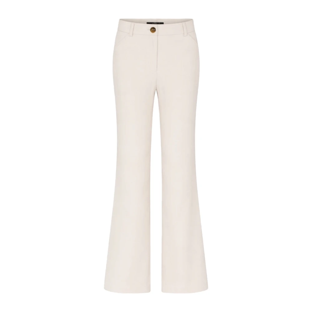 Bruuns Bazaar White Socrateabbjannet Trousers - Female - Wide Trousers - Xl - Trousers