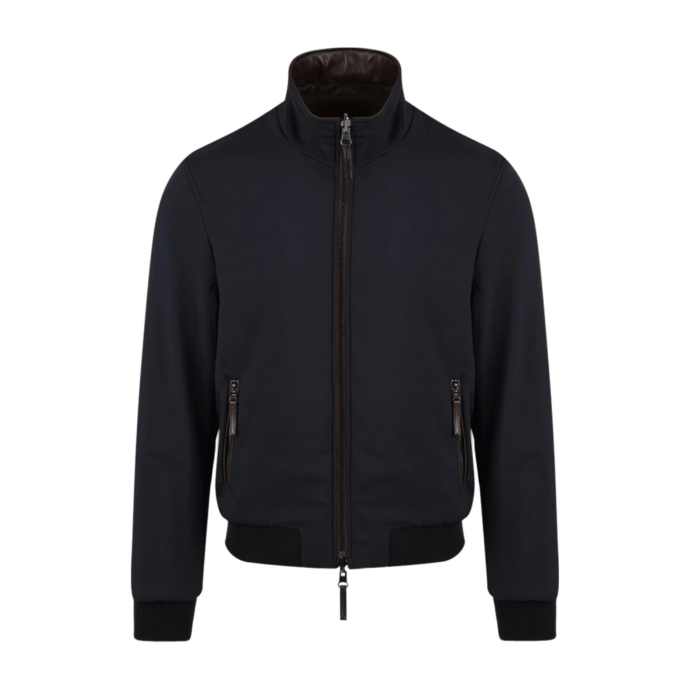 The Jack Leathers Omkeerbare Leren Jassen met Ritssluiting aan de Voorkant Brown Heren