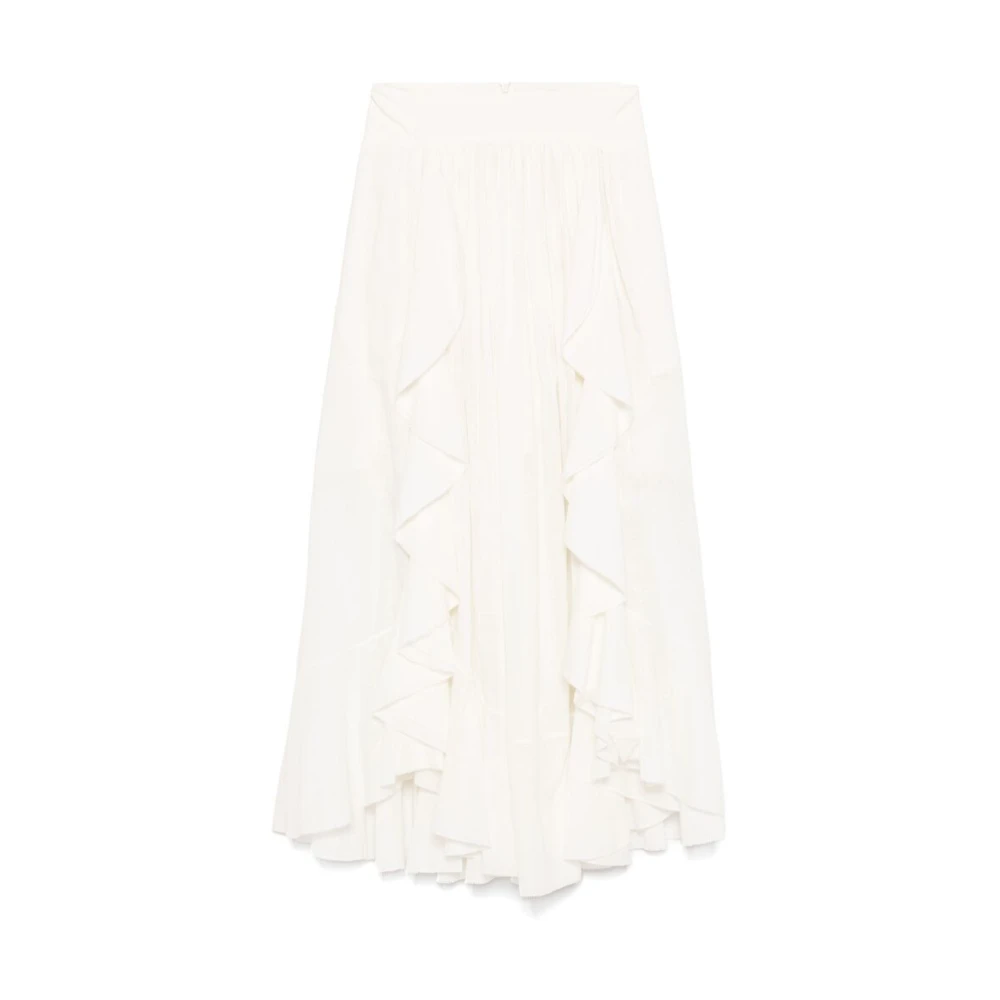 Zimmermann Ivory Vit Veckad Asymmetrisk Kjol White, Dam