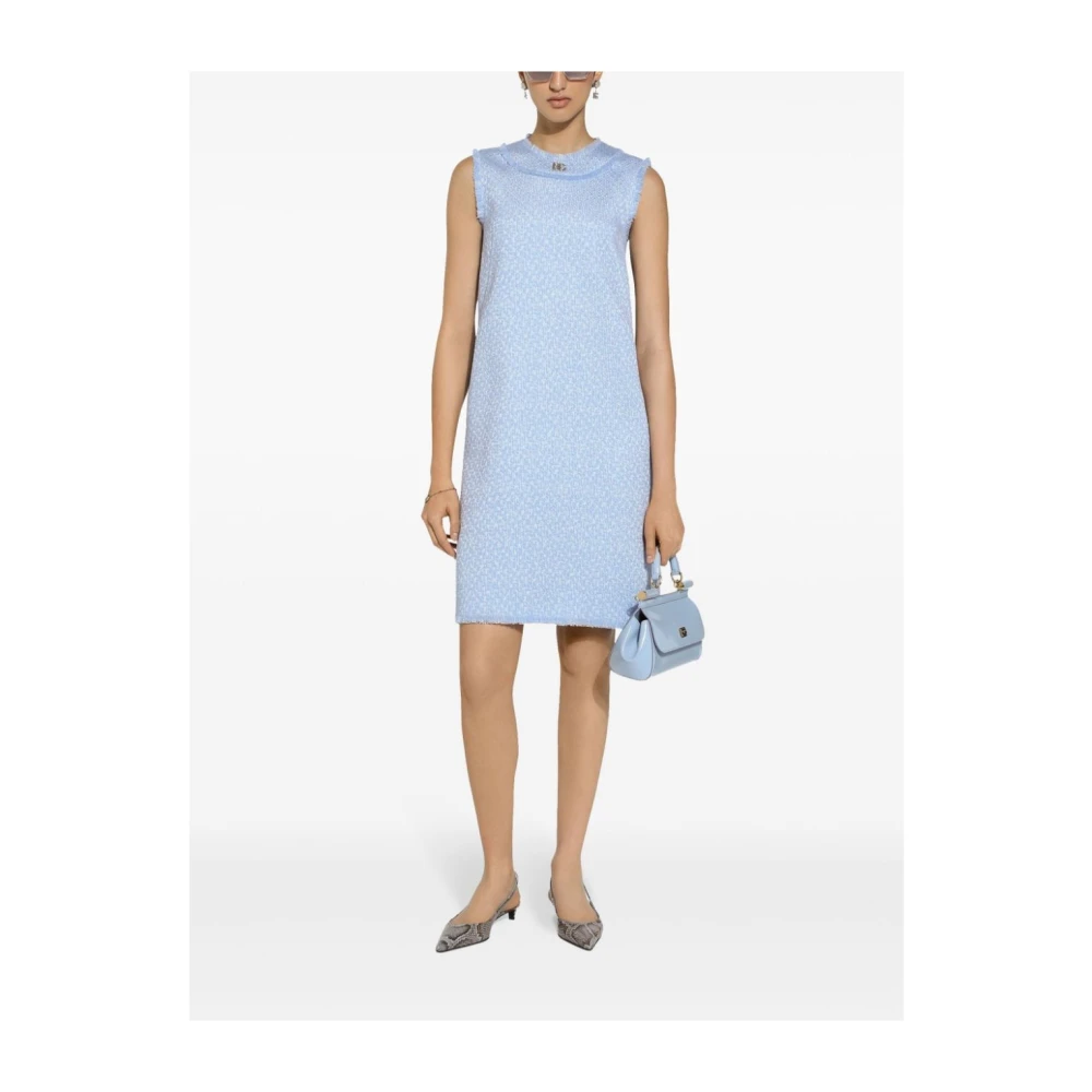 Dolce & Gabbana Paarse Jurk Aw24 Damesmode Blue Dames