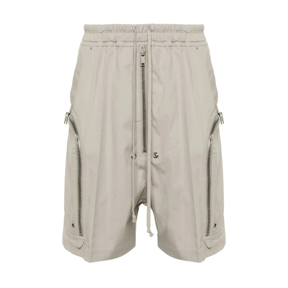 Rick Owens Bauhaus Bela Katoenen Bermuda Shorts Beige Heren