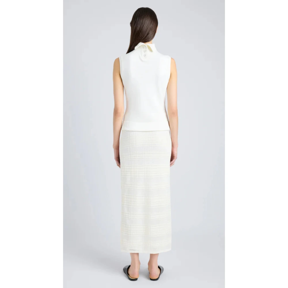 Proenza Schouler Geruite Gebreide Elsa Rok White Dames