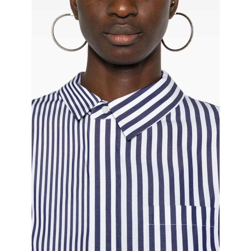 Sacai Blauw Bengal Streep Overhemd Blue Dames