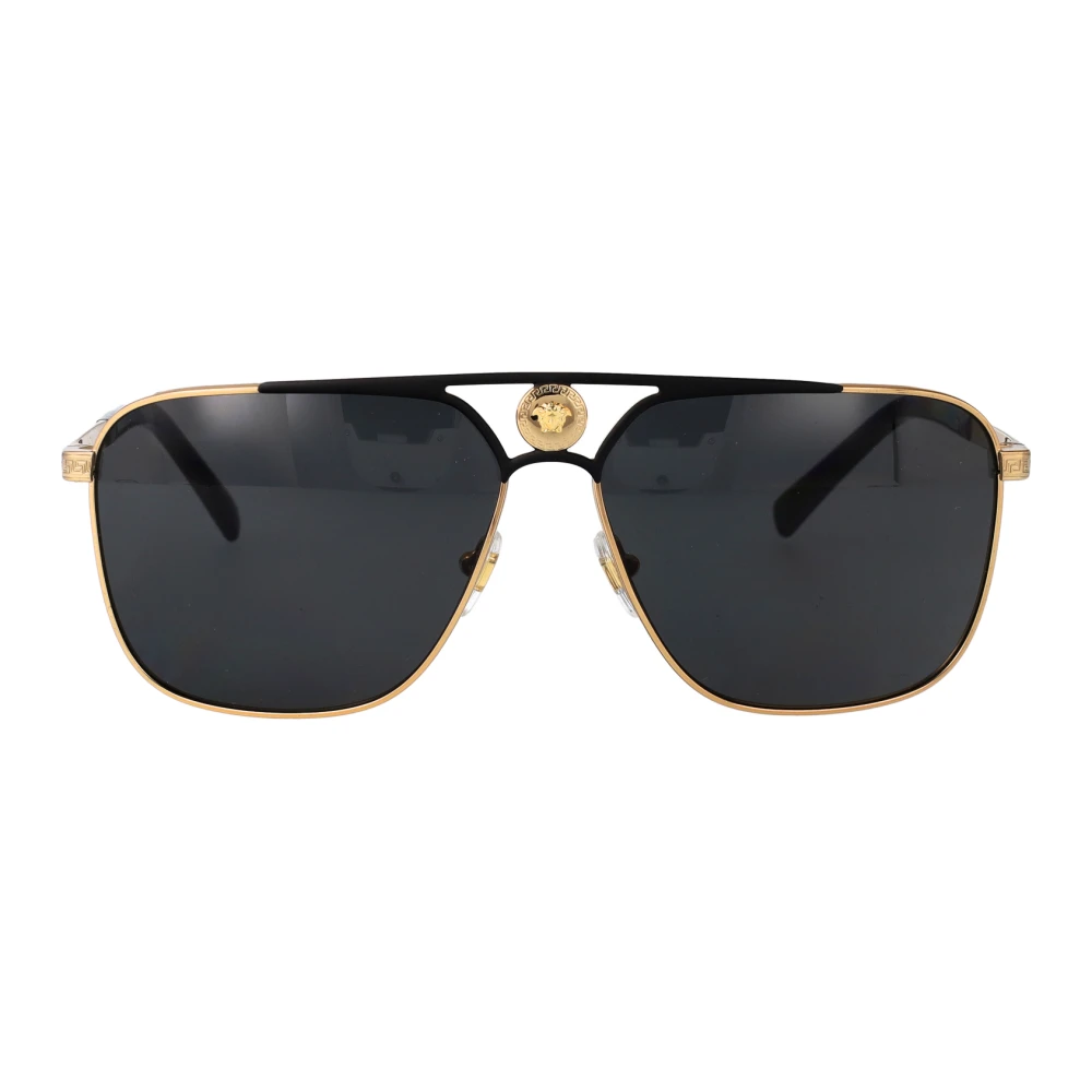 Versace Sunglasses VE2238 143687 Gold and Matte Black Dark Grey - Image 11