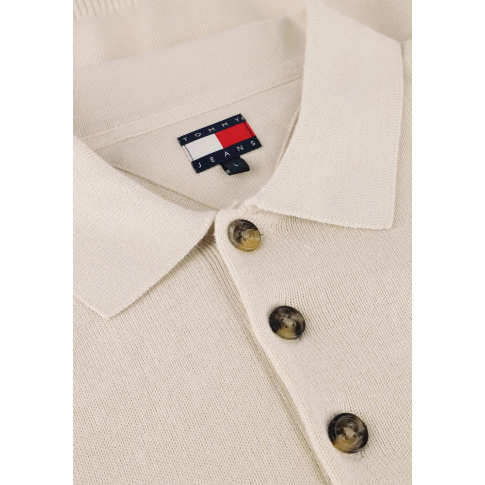 Tommy Jeans Slim Essential Polo Sweater in Beige Heren