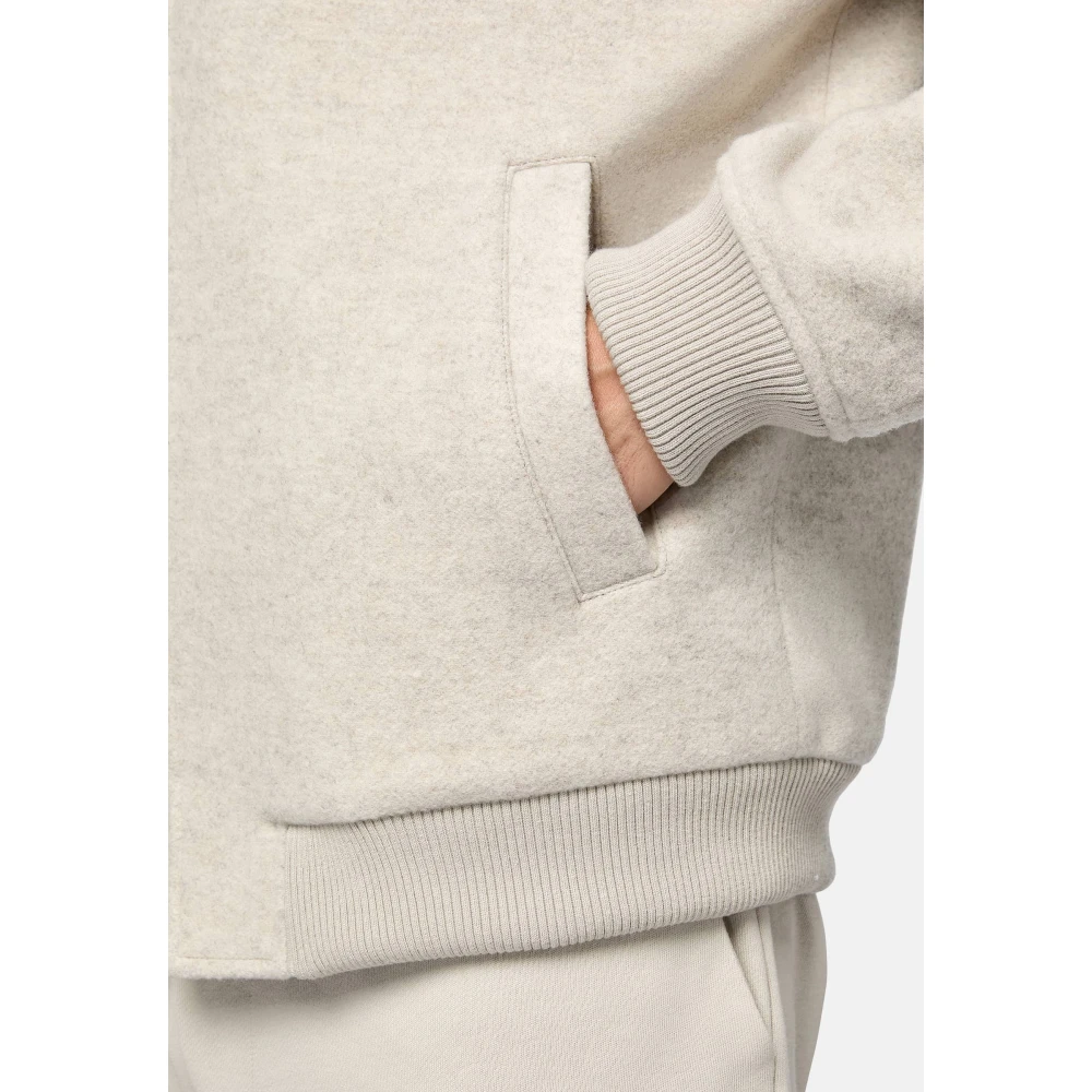 Boggi Milano Bomberjack van gewatteerde wol Beige Heren